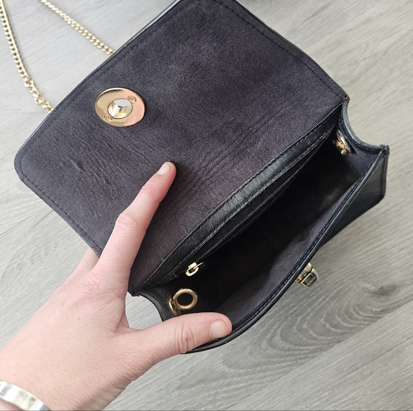 Black Leather Crossbody Bag - Picture 8 of 10